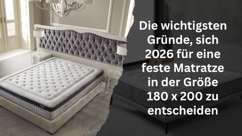 Die wichtigsten Gründe, sich 2026 für eine feste Matratze in der Größe 180 x 200 zu entscheiden